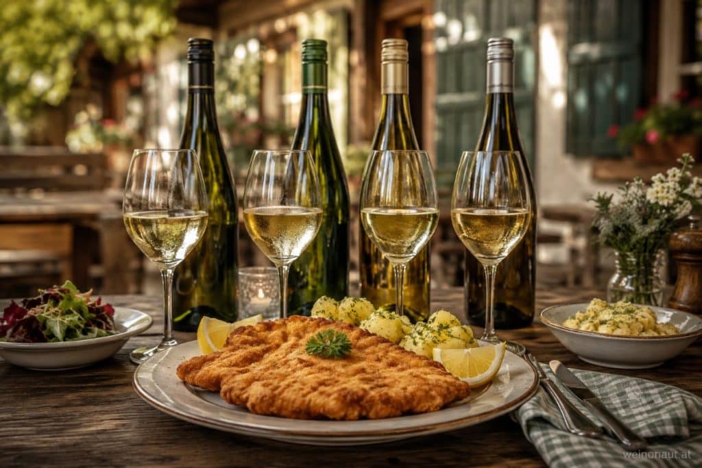 Wein zum Wiener Schnitzel richtig auswählen: Grüner Veltliner, Riesling, Weißburgunder & Gemischter Satz